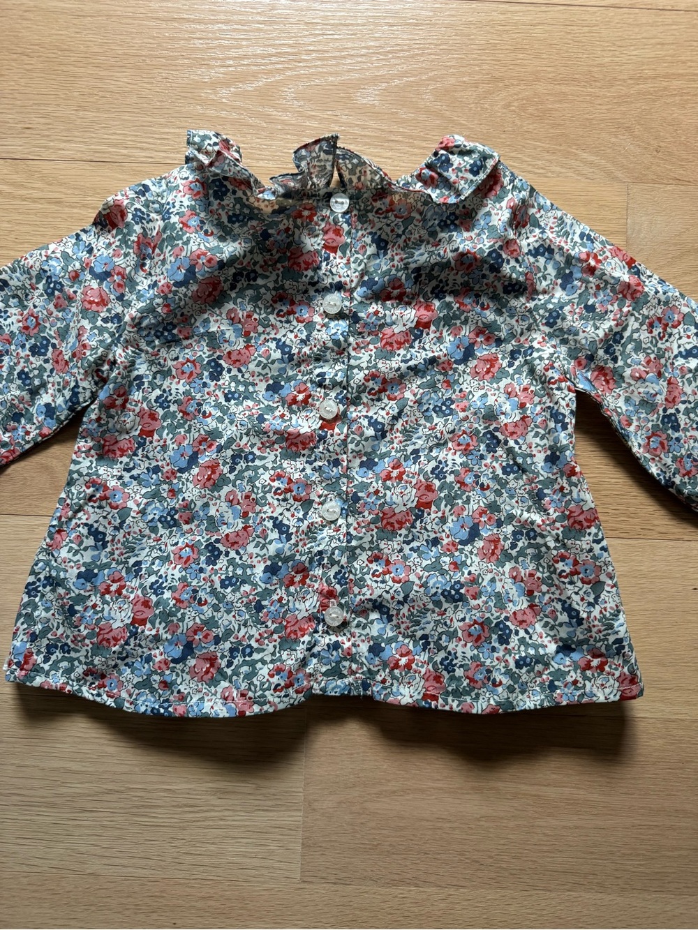 Tartine et Chocolat Liberty Floral Smocked Ruffle Blouse - - Picture 3 of 3